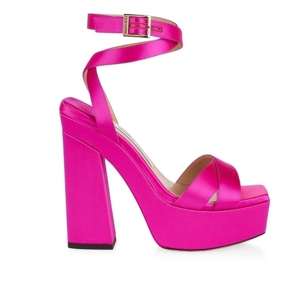 Jimmy Choo Gaia 140 Satin Platform Sandals